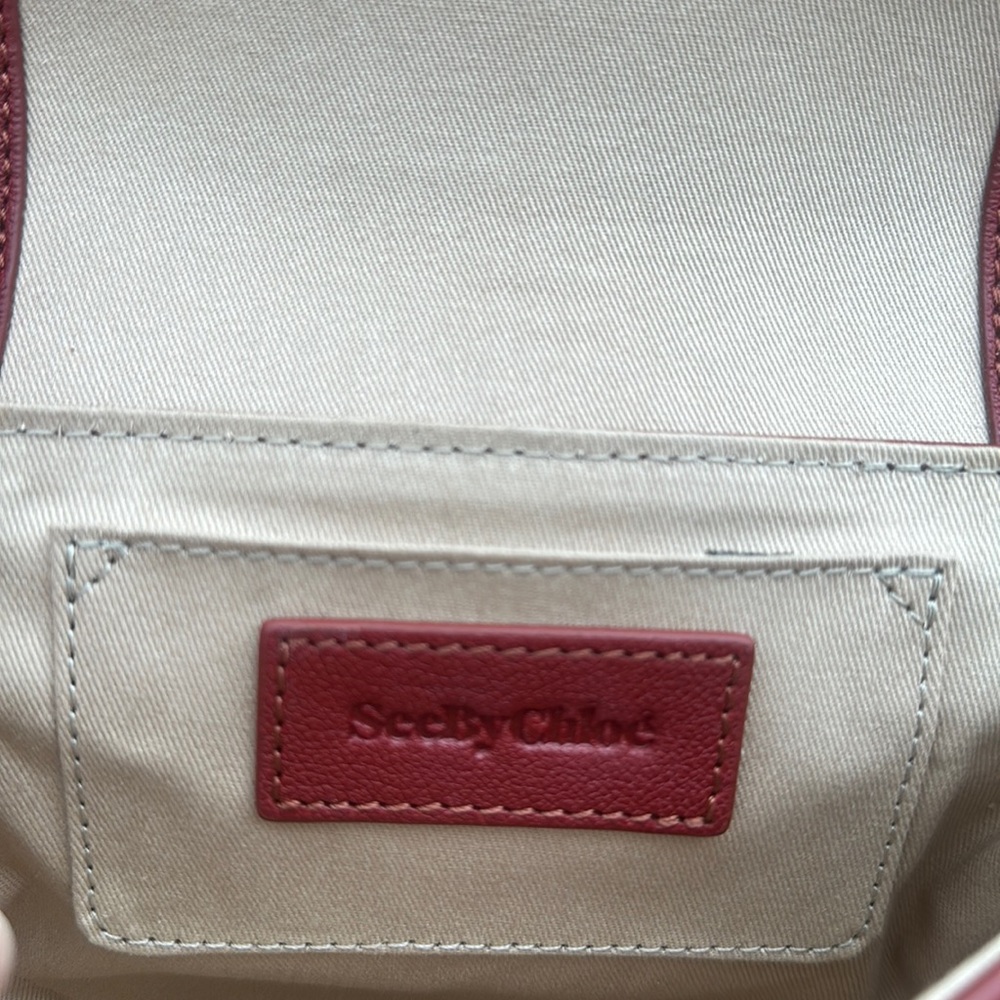 NWT See by Chloé Mini Hana Leather Saddle Bag Chloe - Picture 7 of 10